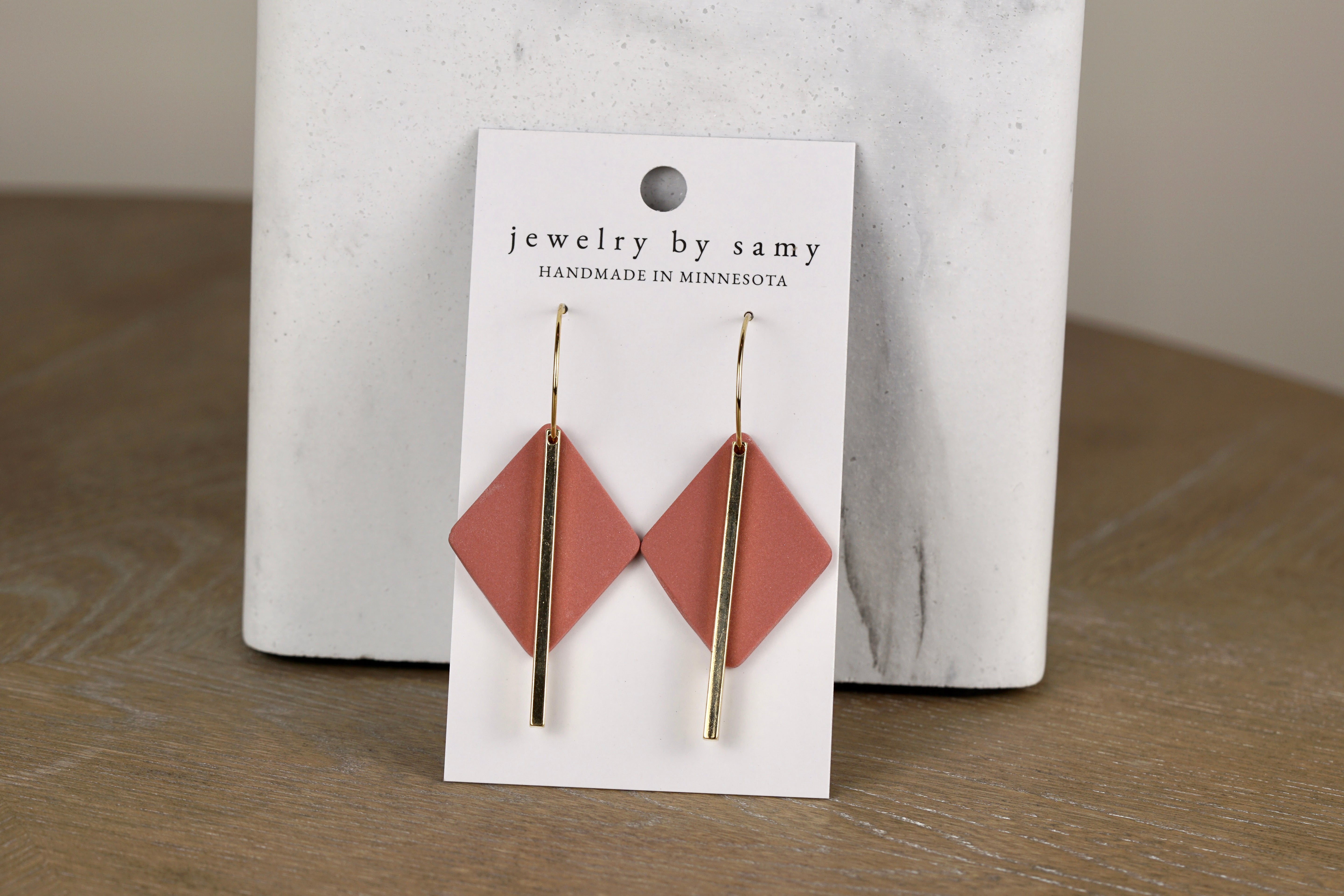 Diamond Clay Bar Hoop