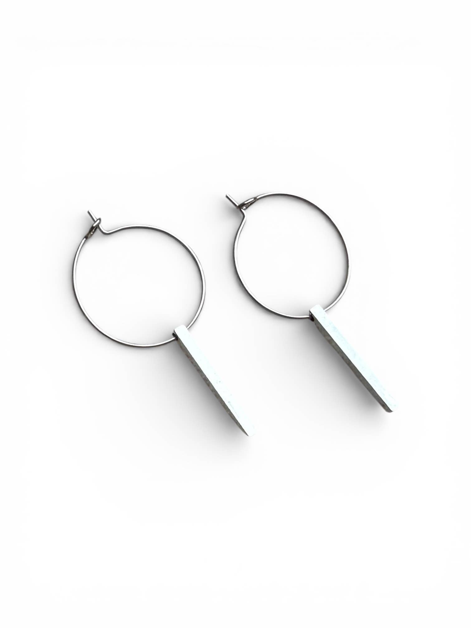 Metal Bar Hoop Earrings