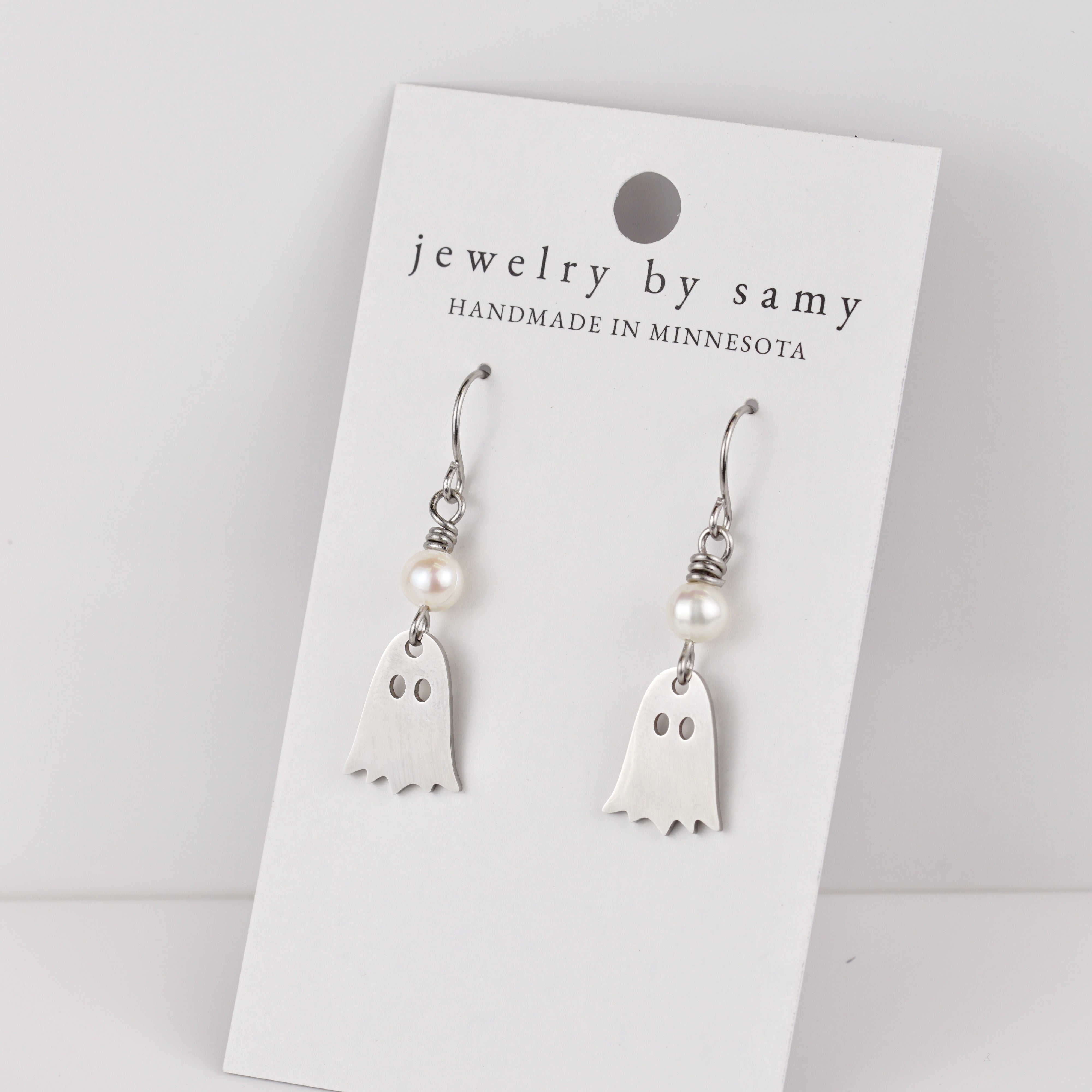 Spooky but Classy Ghost Dangles