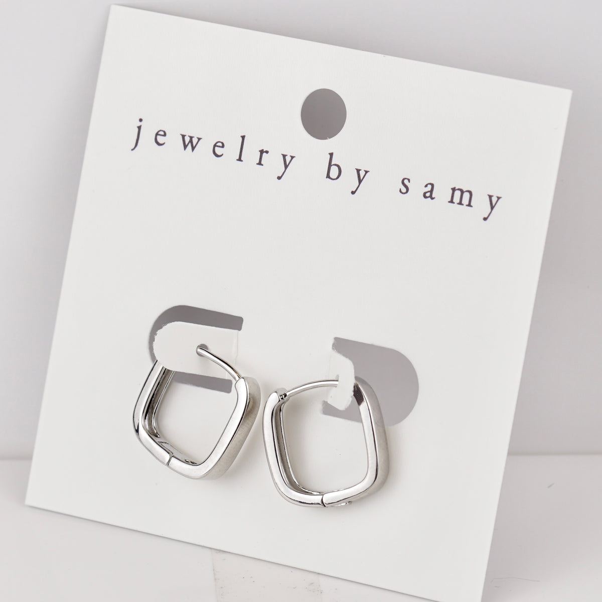 Square Huggie Hoops