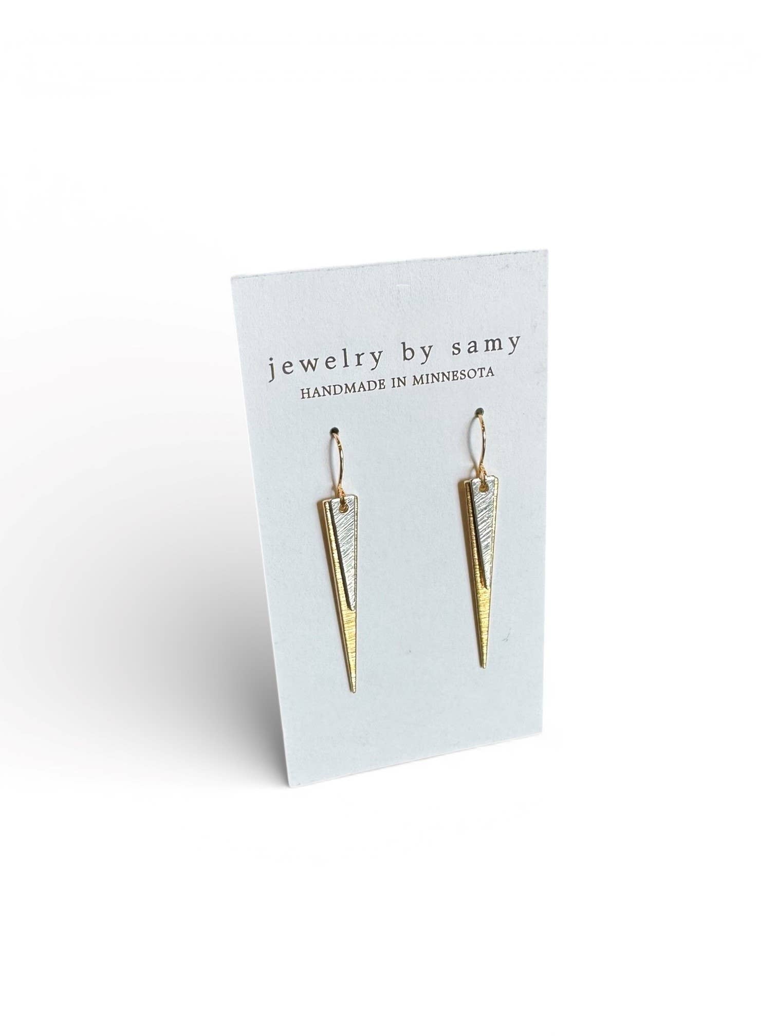 Mixed Metal Dagger Earrings