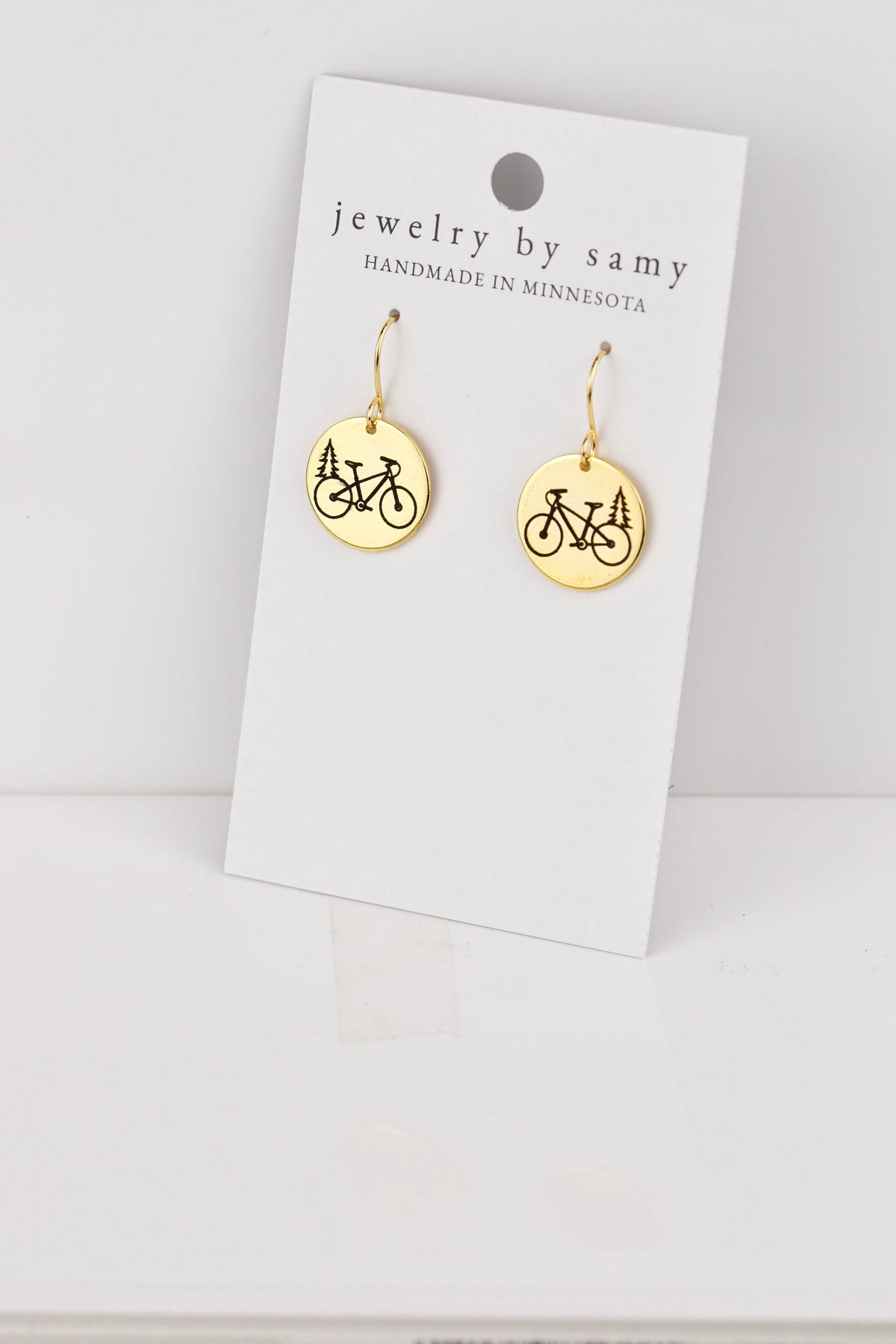 Mountain Bike Pine Earrings