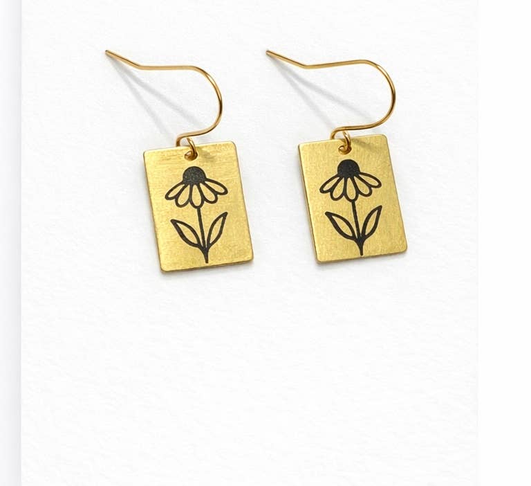 Coneflower Earrings - Small – Floral Garden Jewelry Gift
