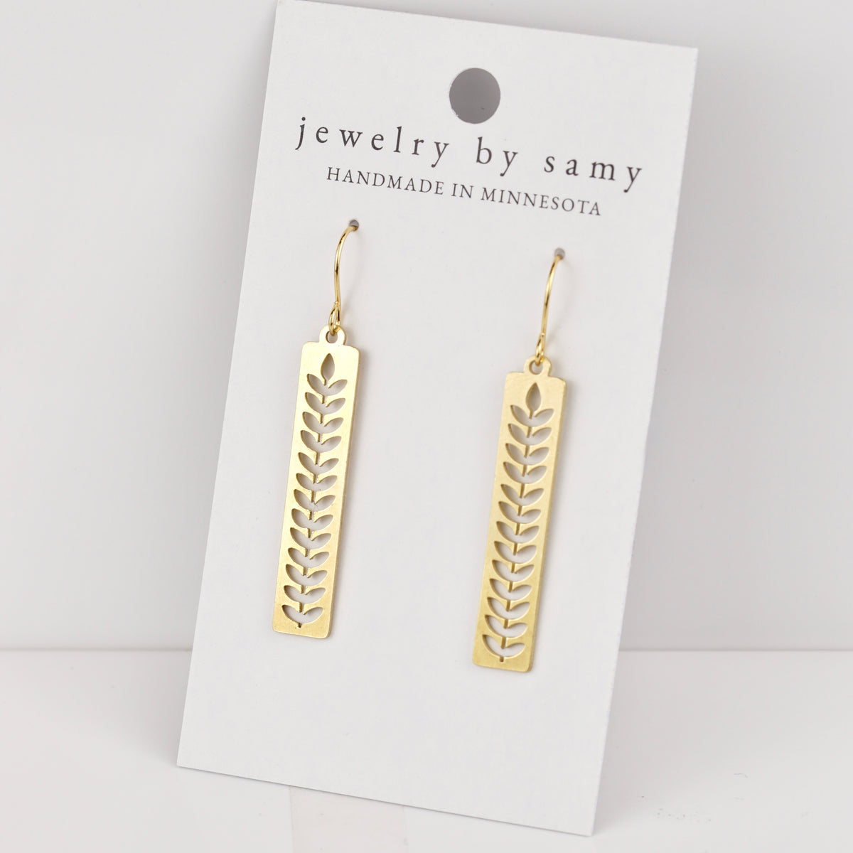 Gold Fern Cutout Earrings