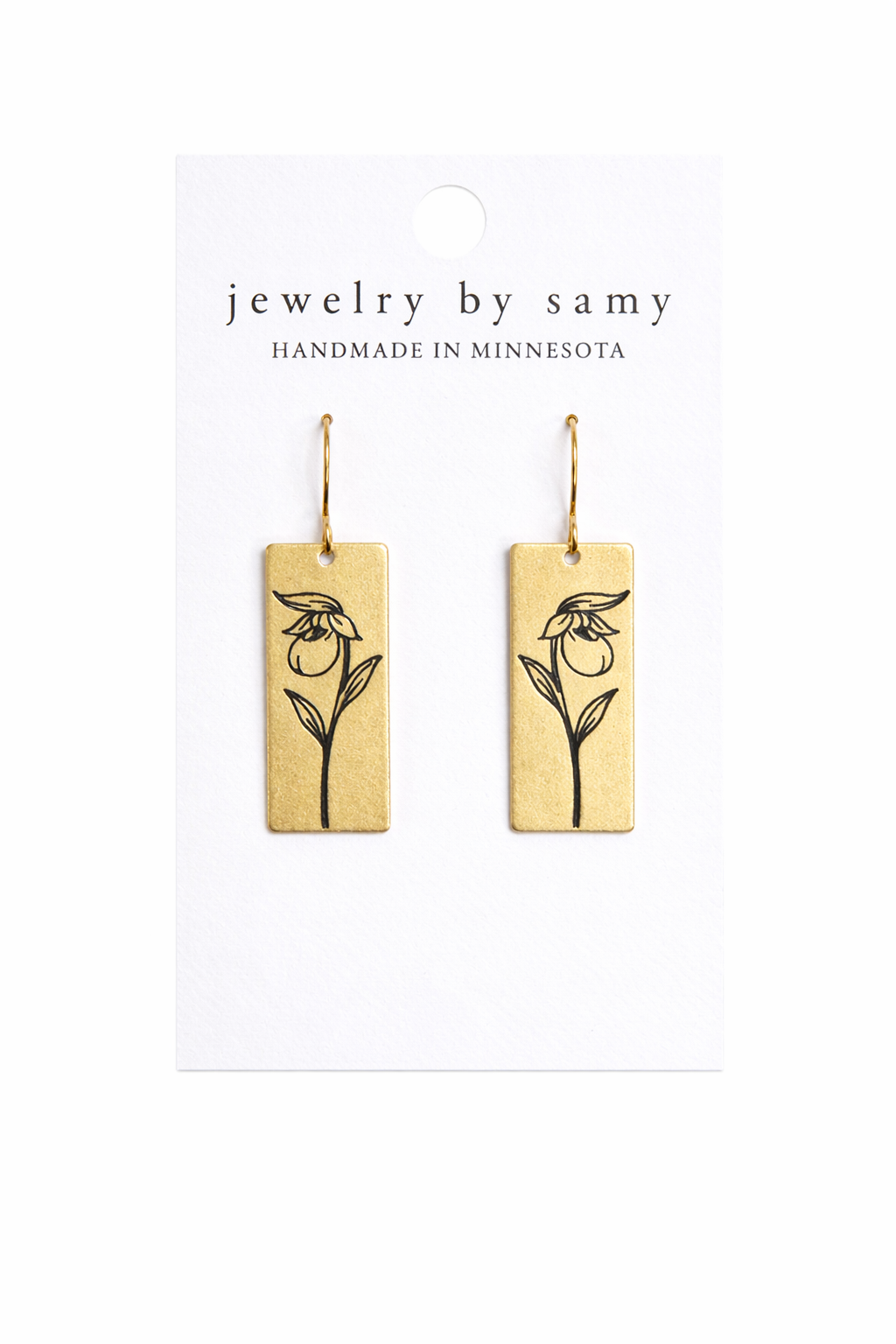 Lady Slipper Flower Earrings –Minnesota State Flower Jewelry