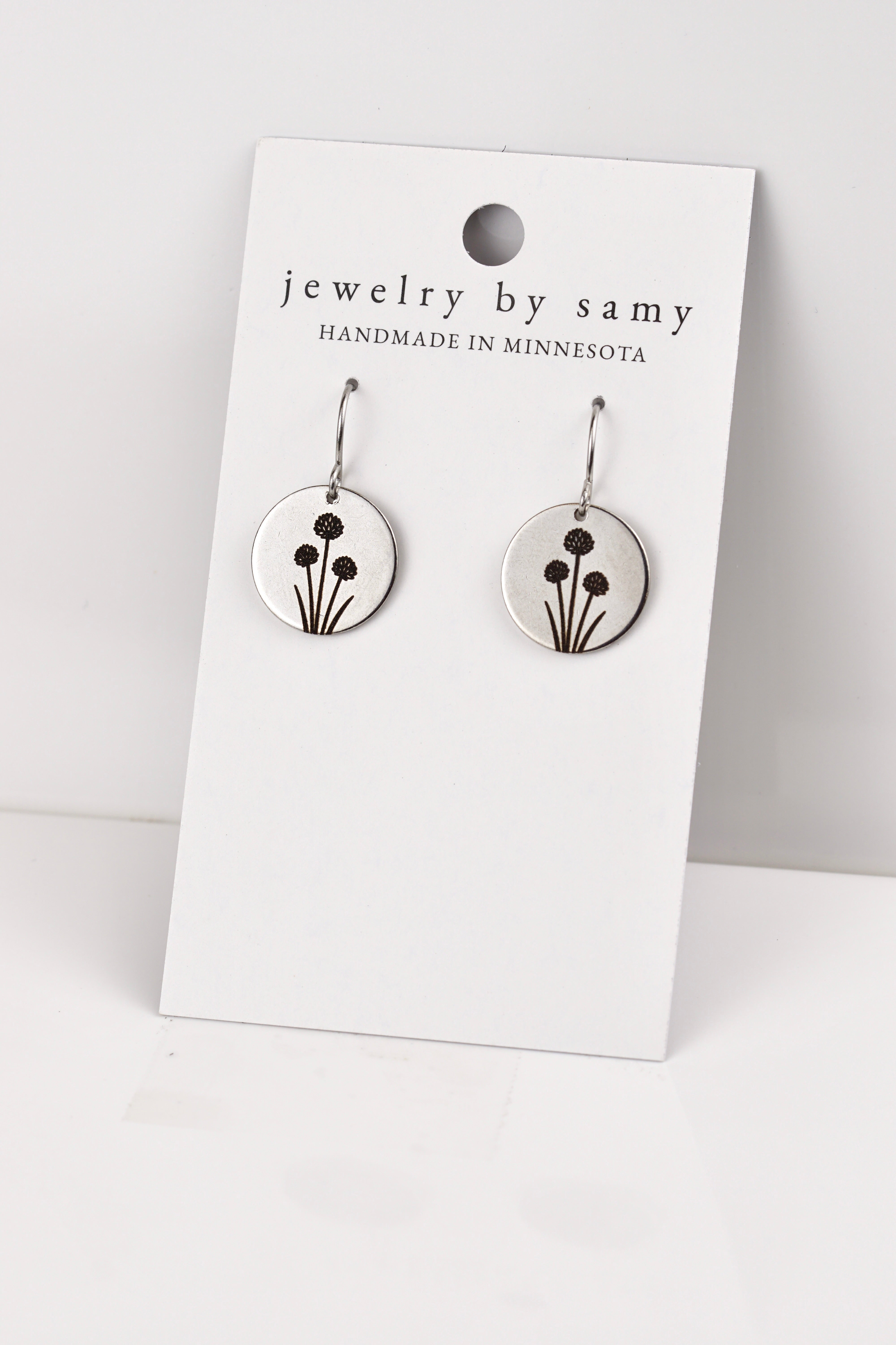 Engraved Chive Earrings