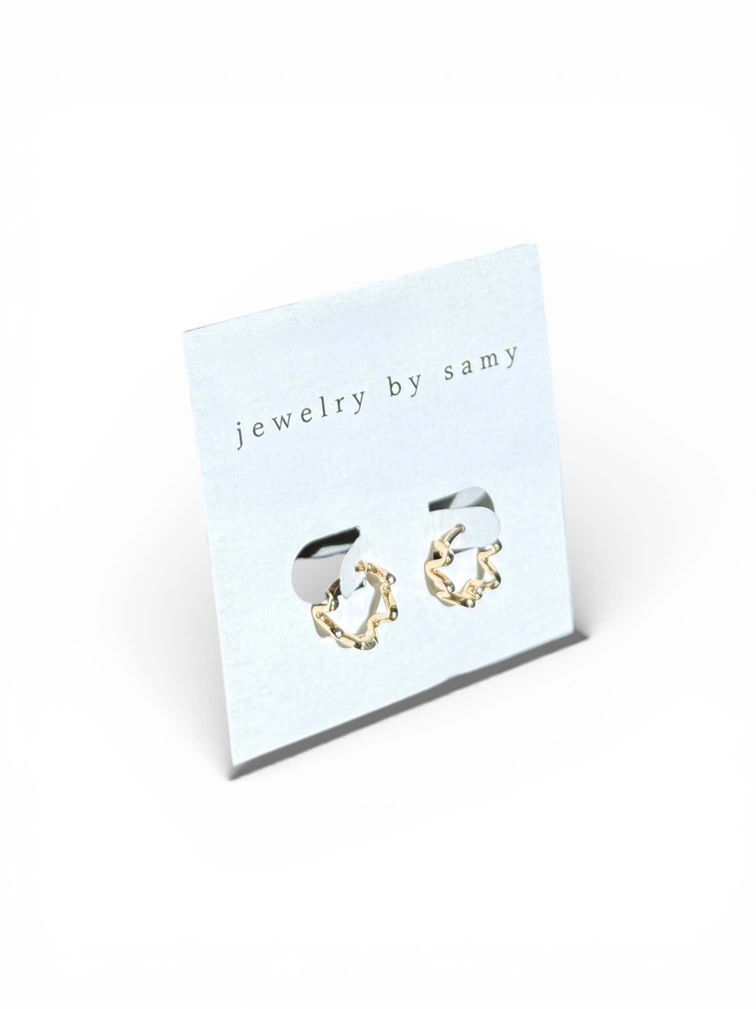Gold Squiggle Hoop Earrings – Dainty Jewelry