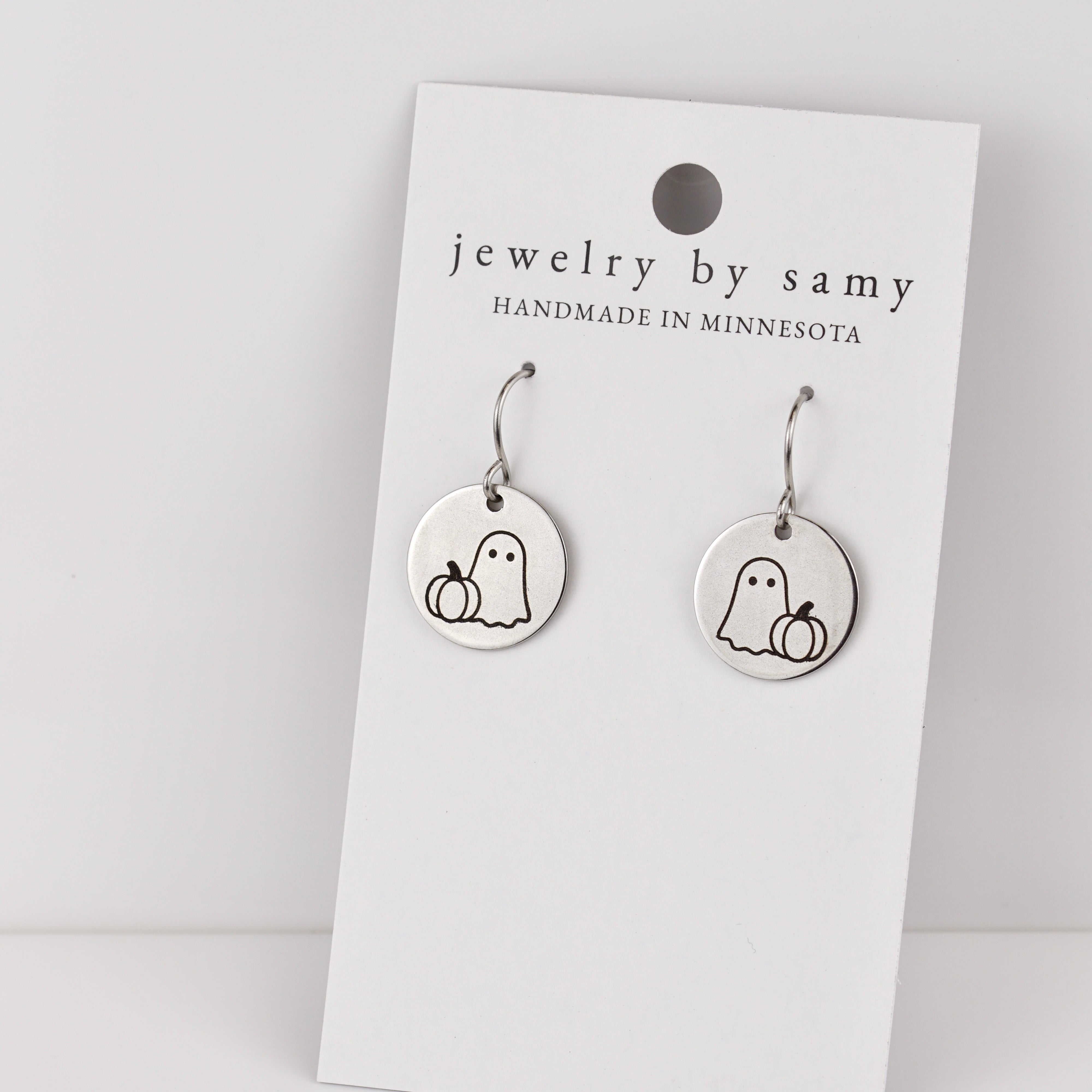 Engraved Halloween Earrings