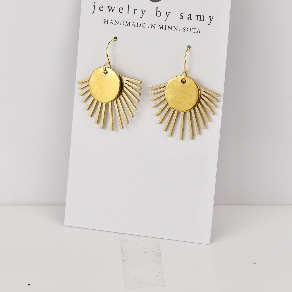Sunburst Disc Earrings