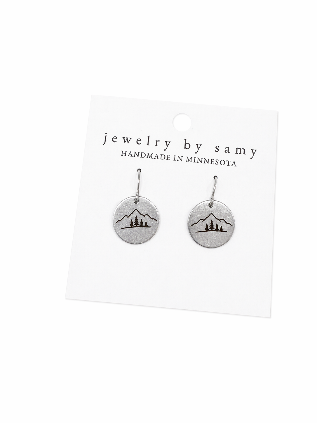 Engraved Mountain Earrings