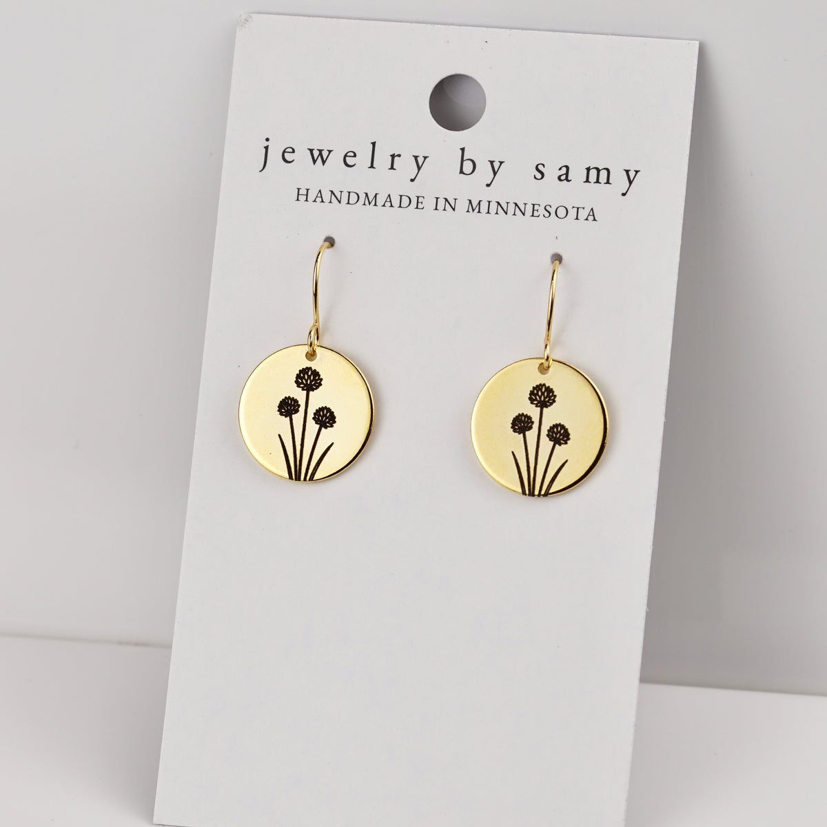 Engraved Chive Earrings
