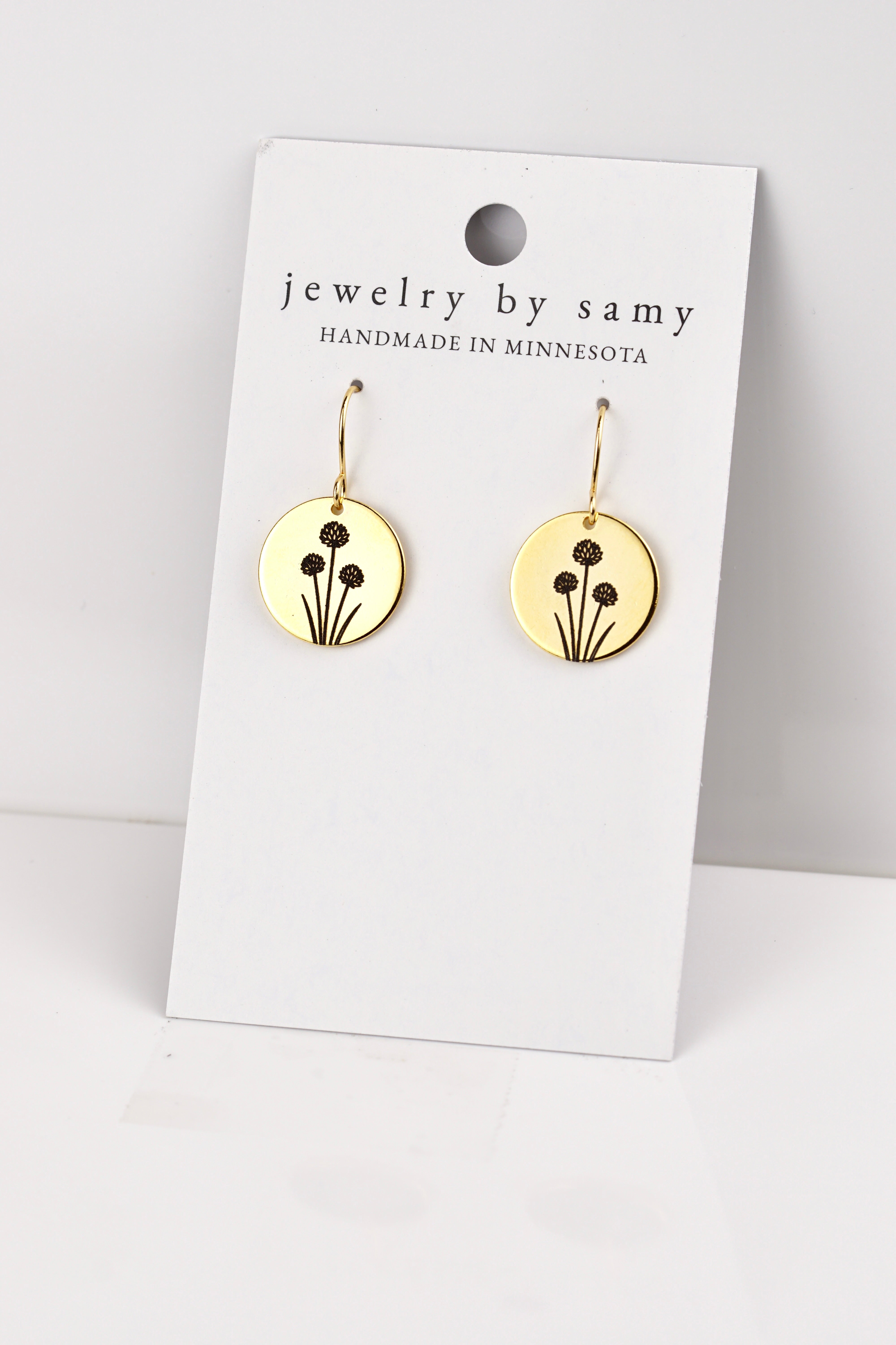 Engraved Chive Earrings