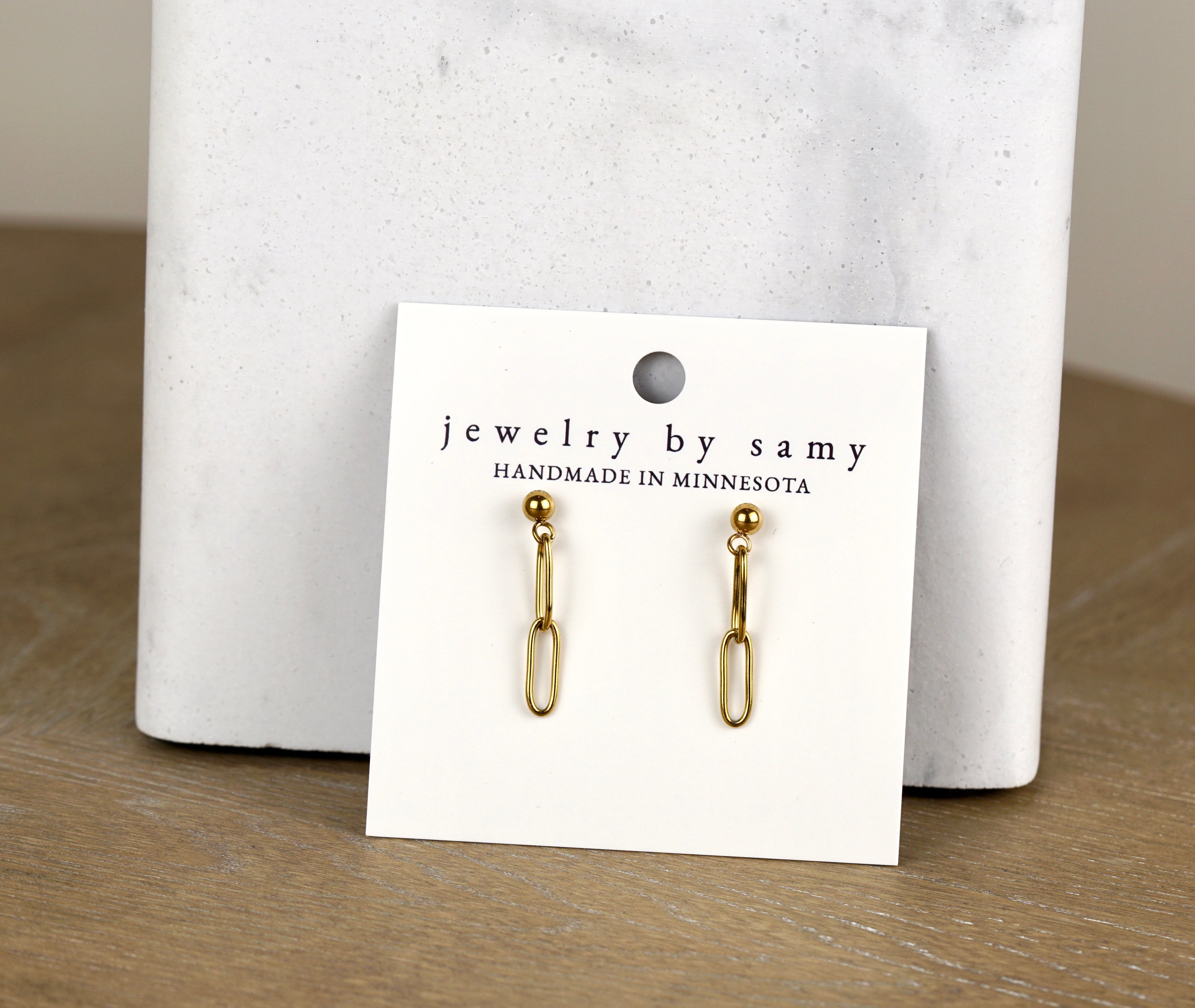 Paperclip Chain Earrings