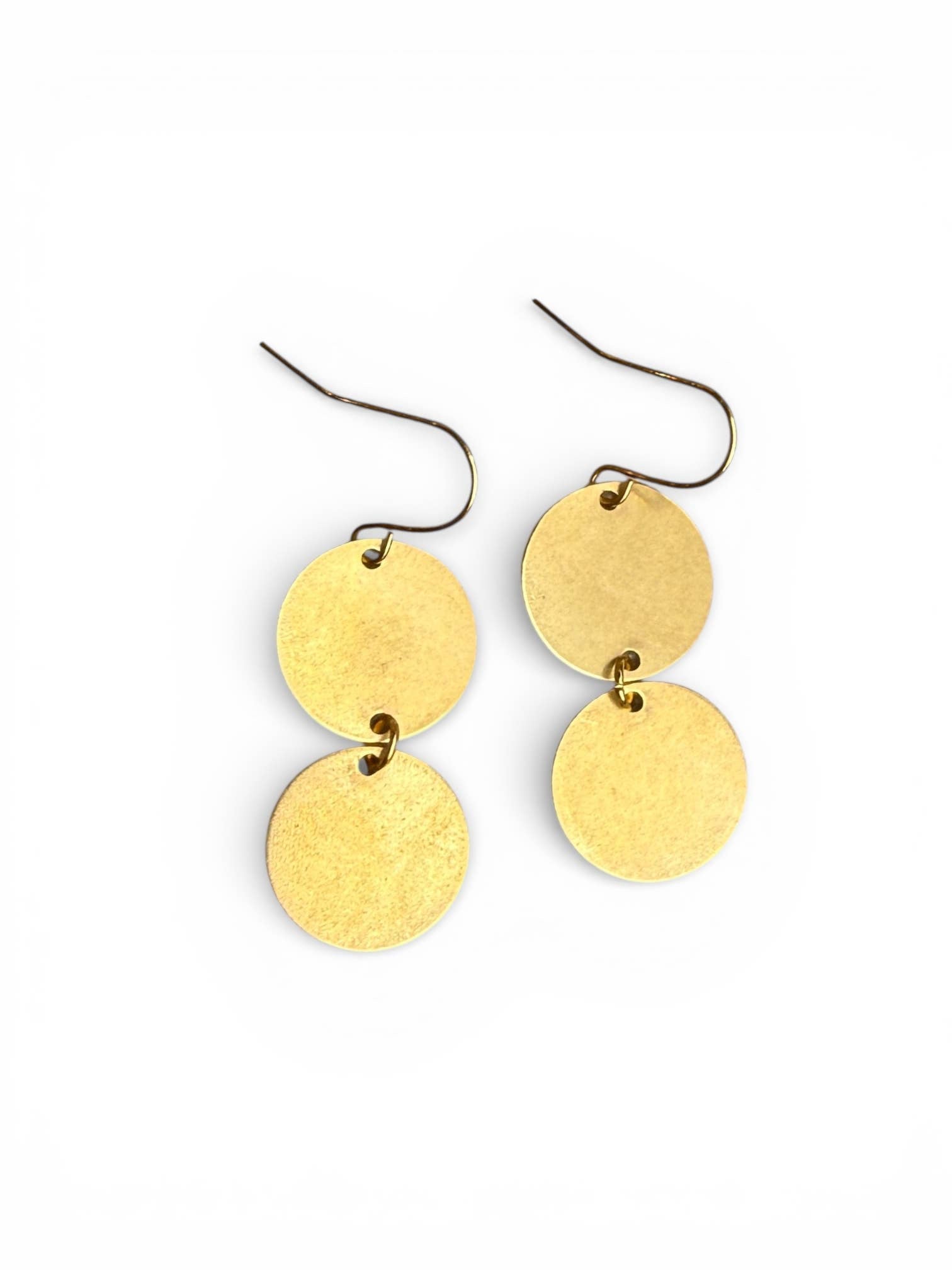Brass Double Drop Earrings