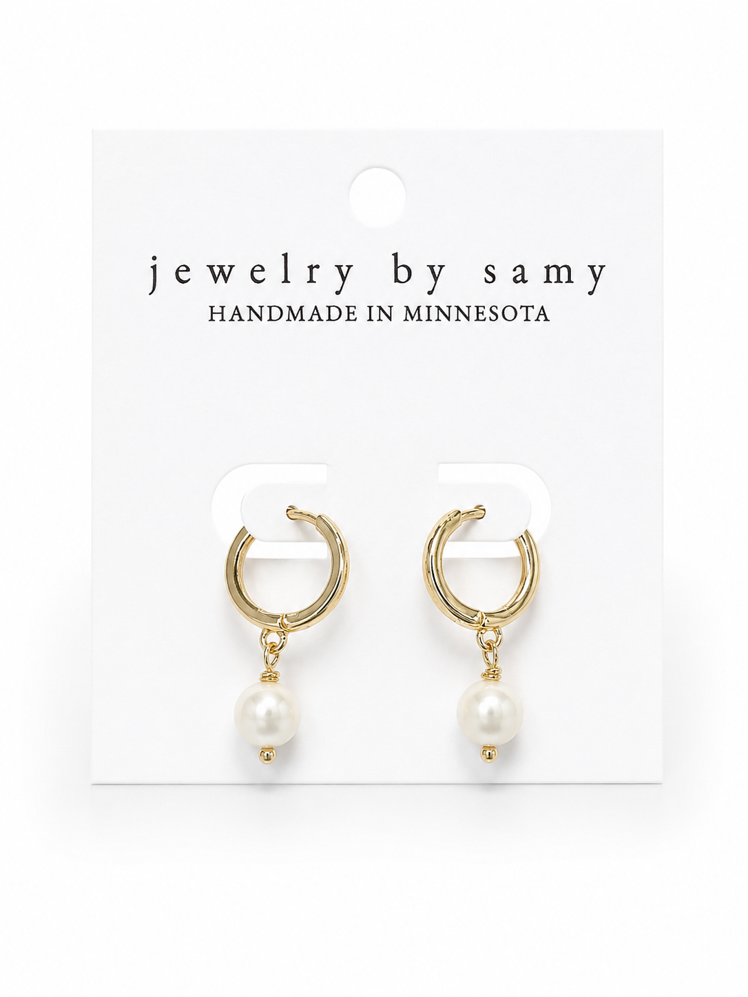 Pearl Huggie Hoop Earrings – Freshwater Pearls