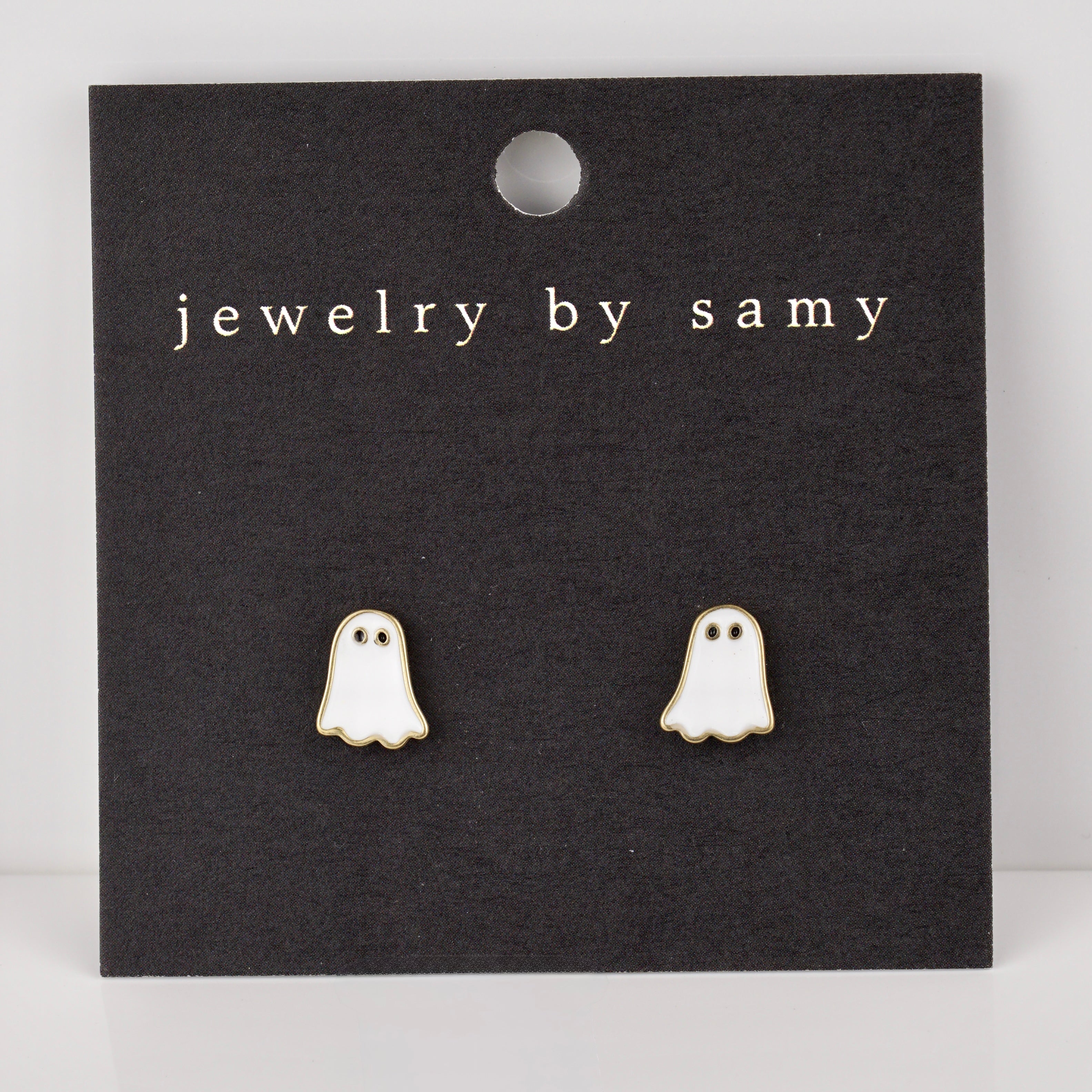 Enamel Ghost Studs