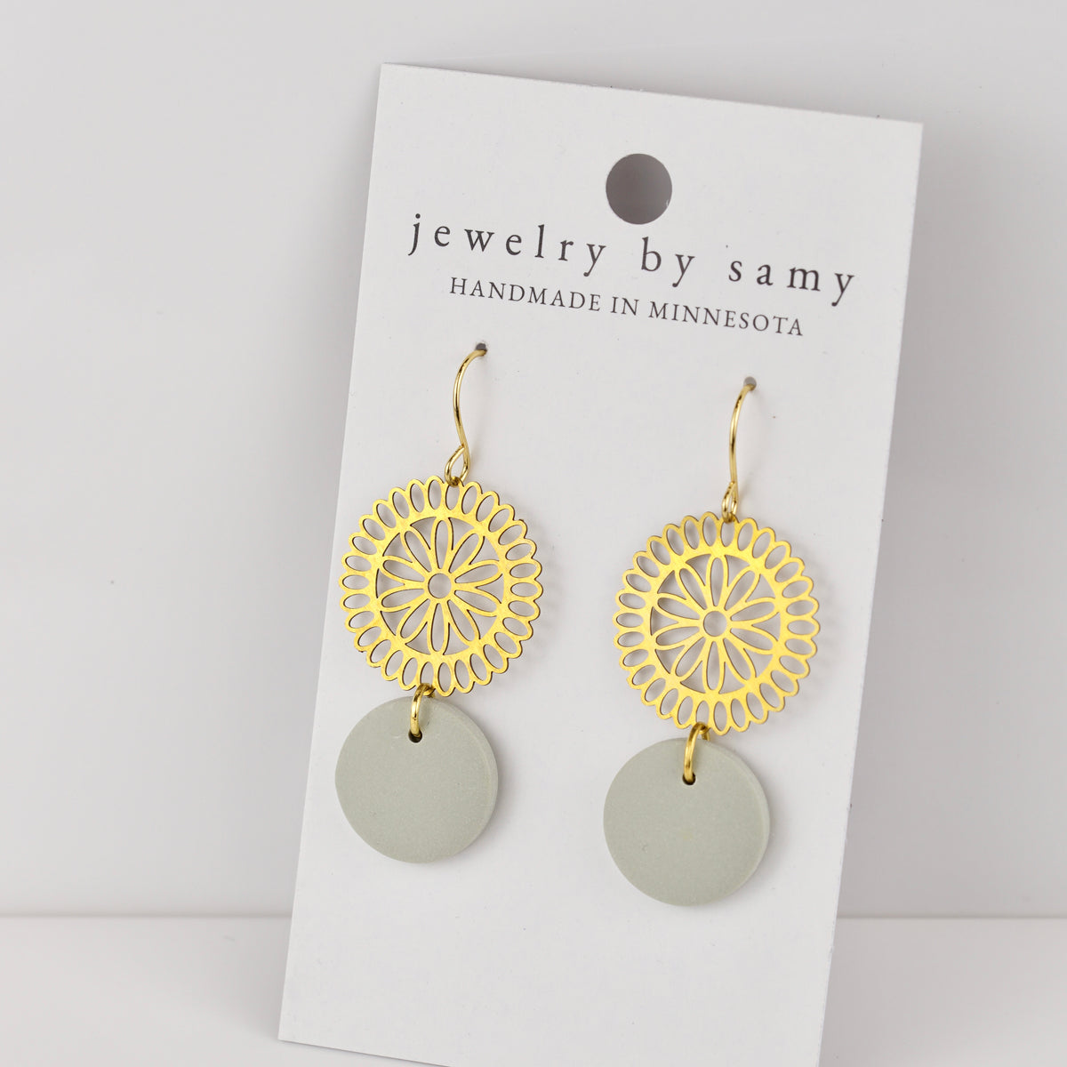 Clay Garden Mandala Earrings