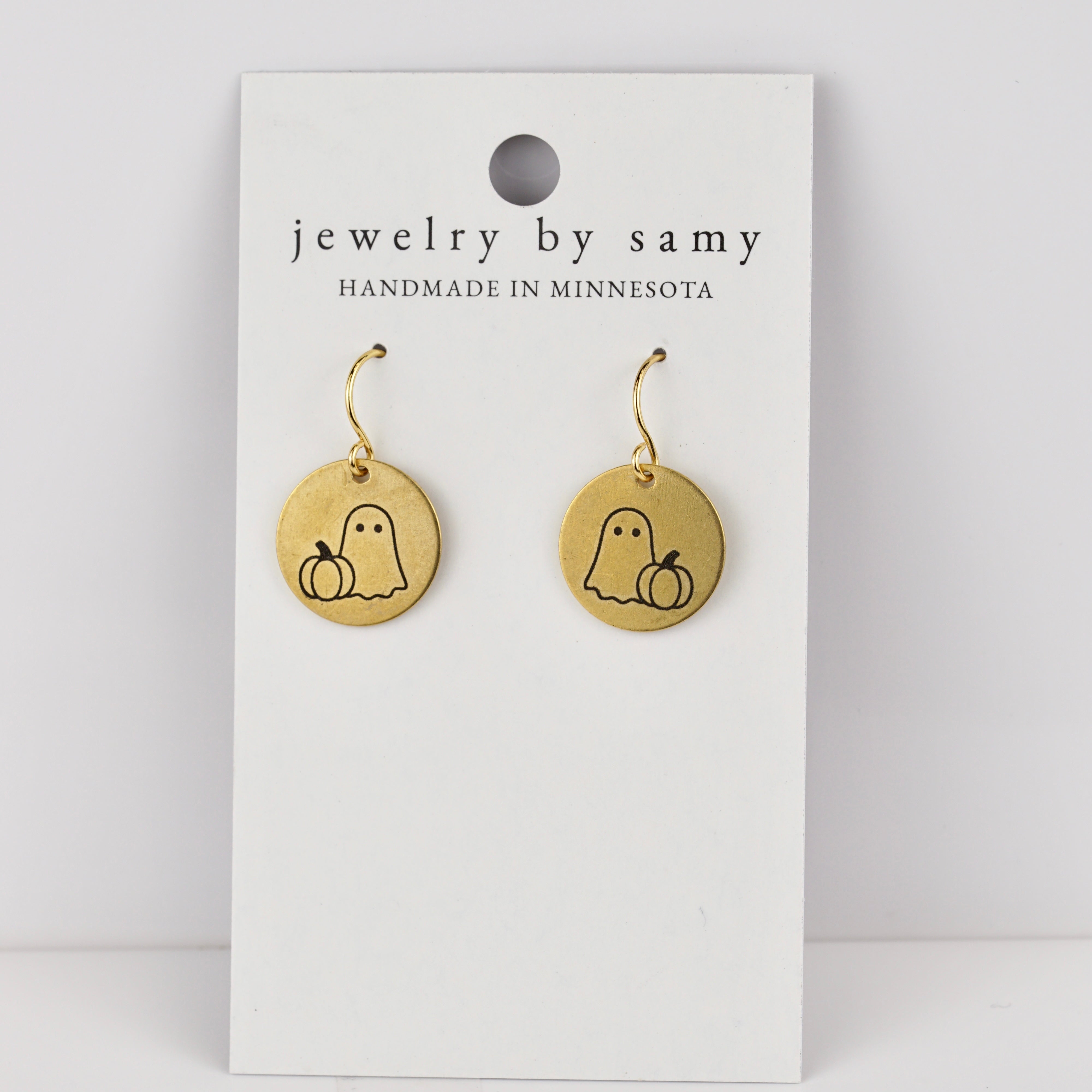 Engraved Halloween Earrings