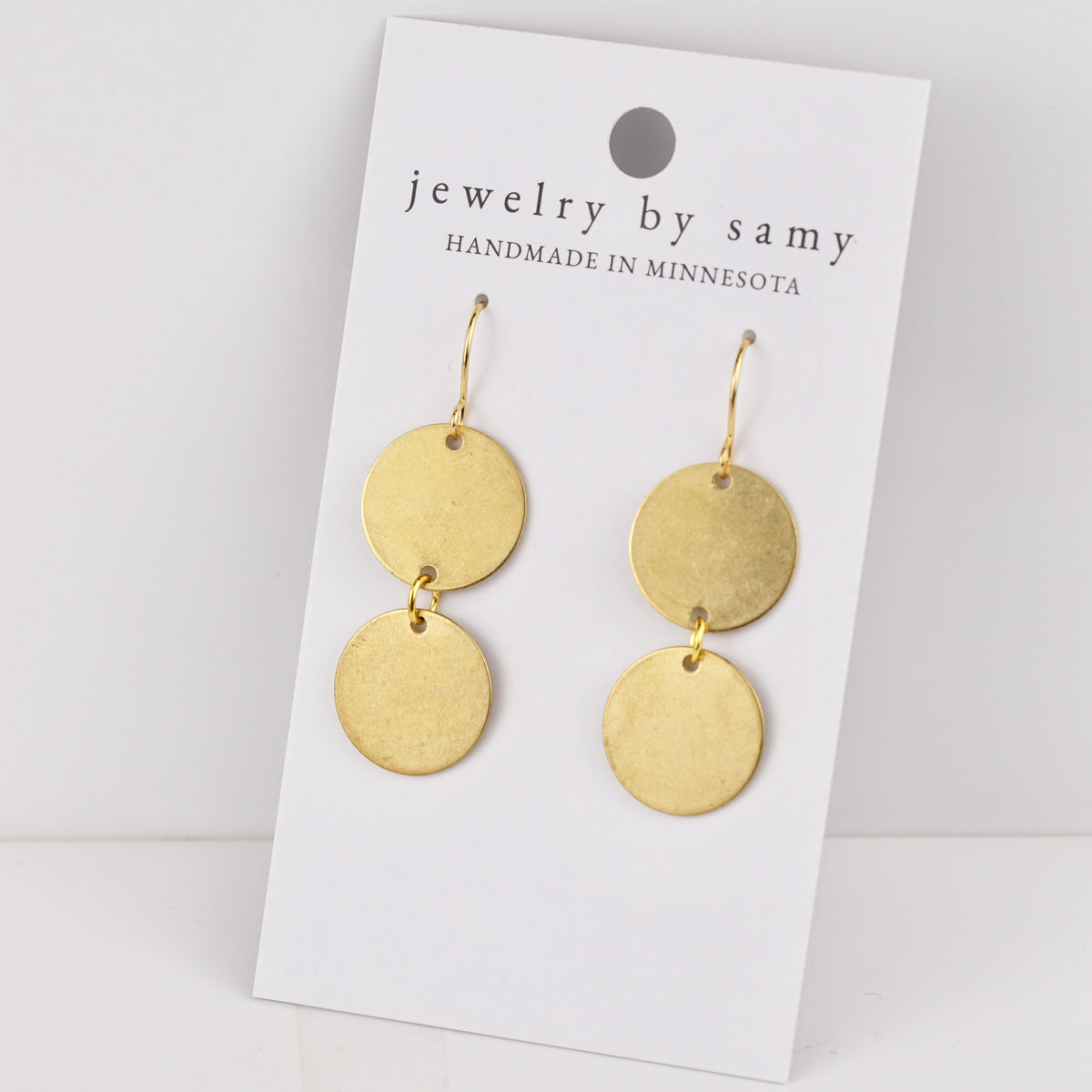 Brass Double Drop Earrings