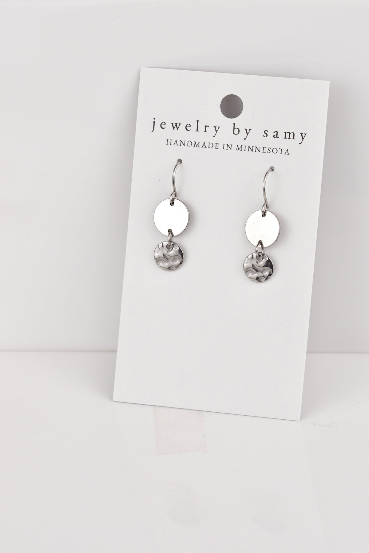 Dainty Double Disc Earrings