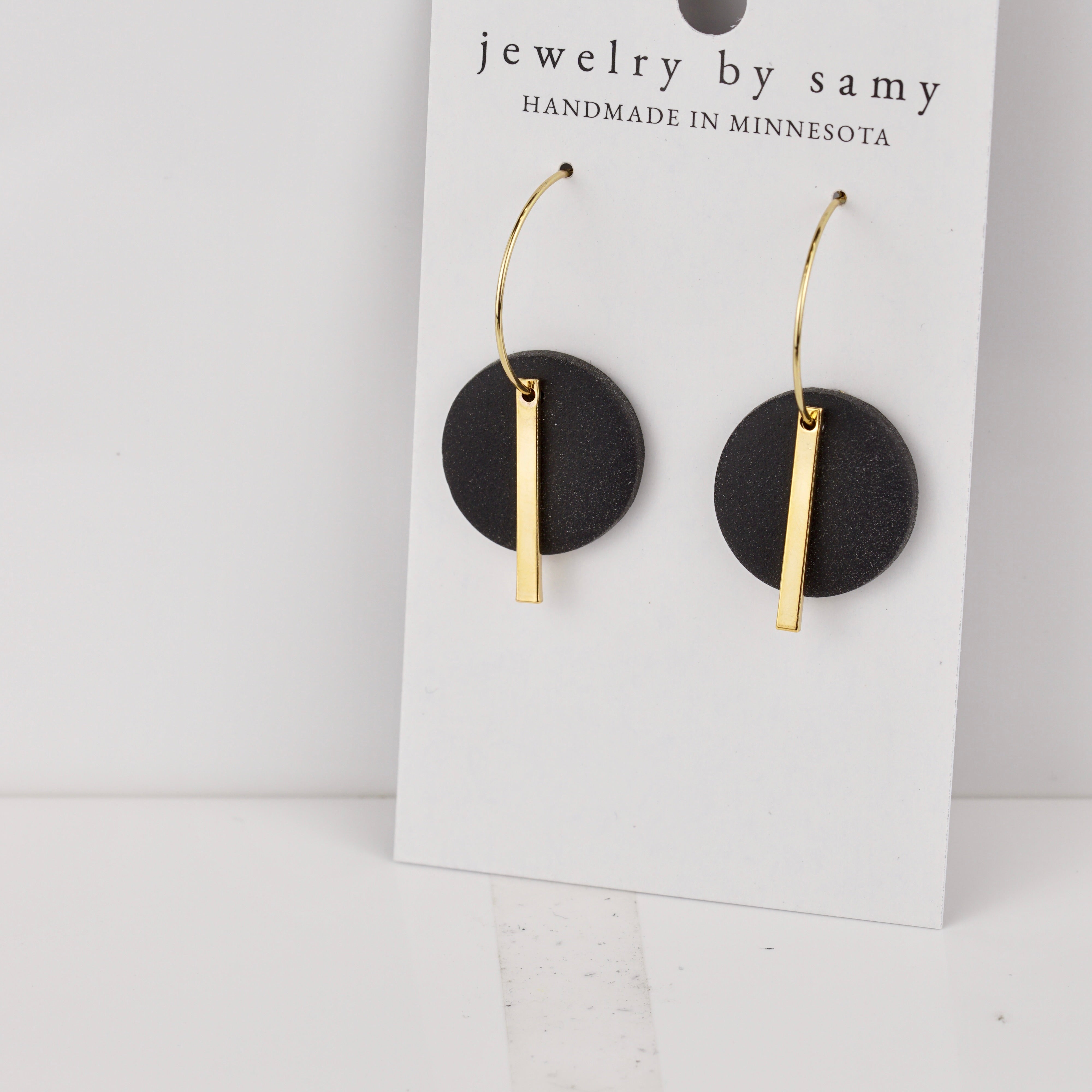 Clay Bar Hoop Earrings