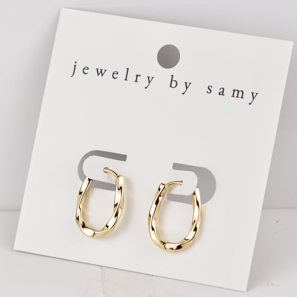 Gold Twisted Huggie Hoops
