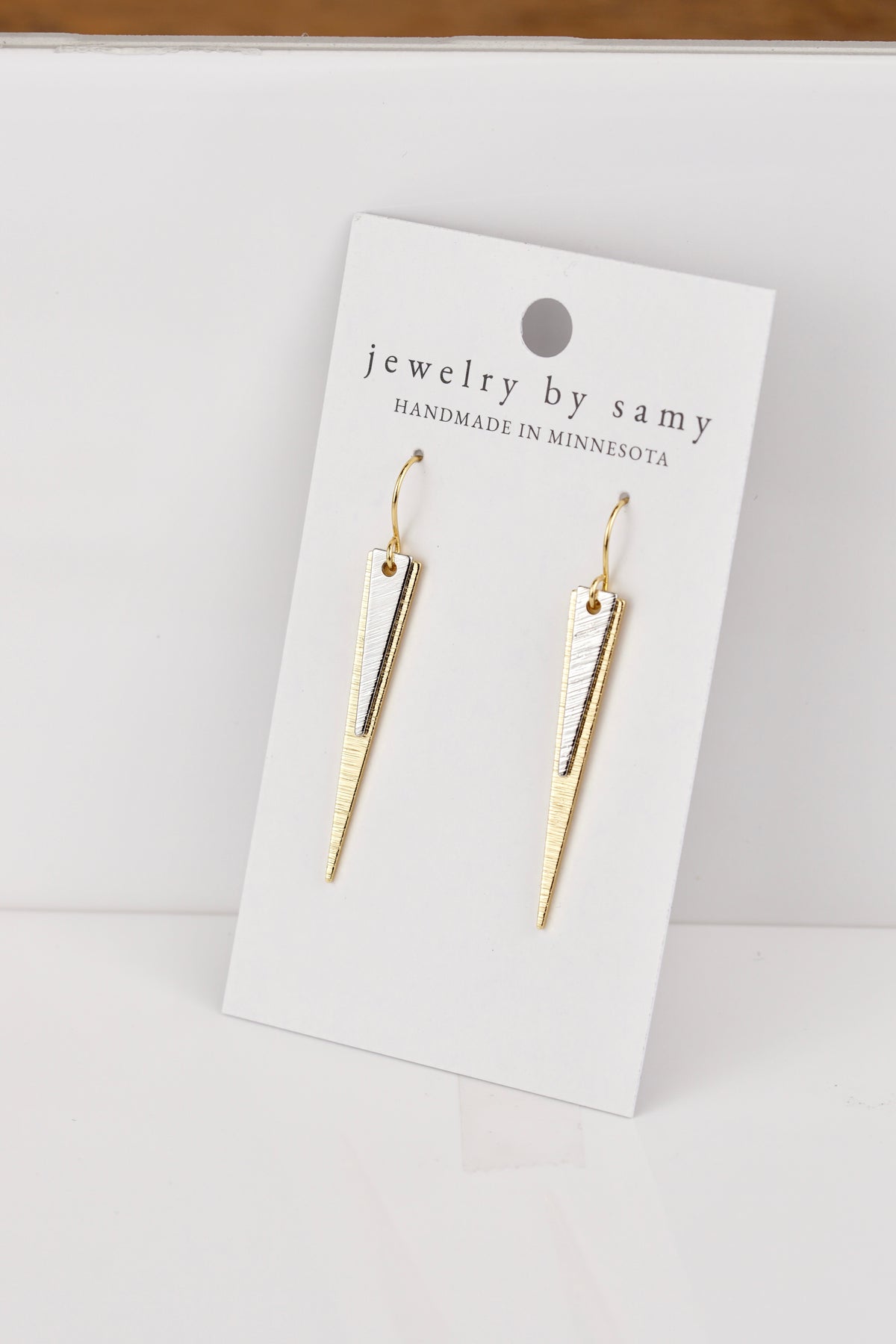 Mixed Metal Dagger Earrings