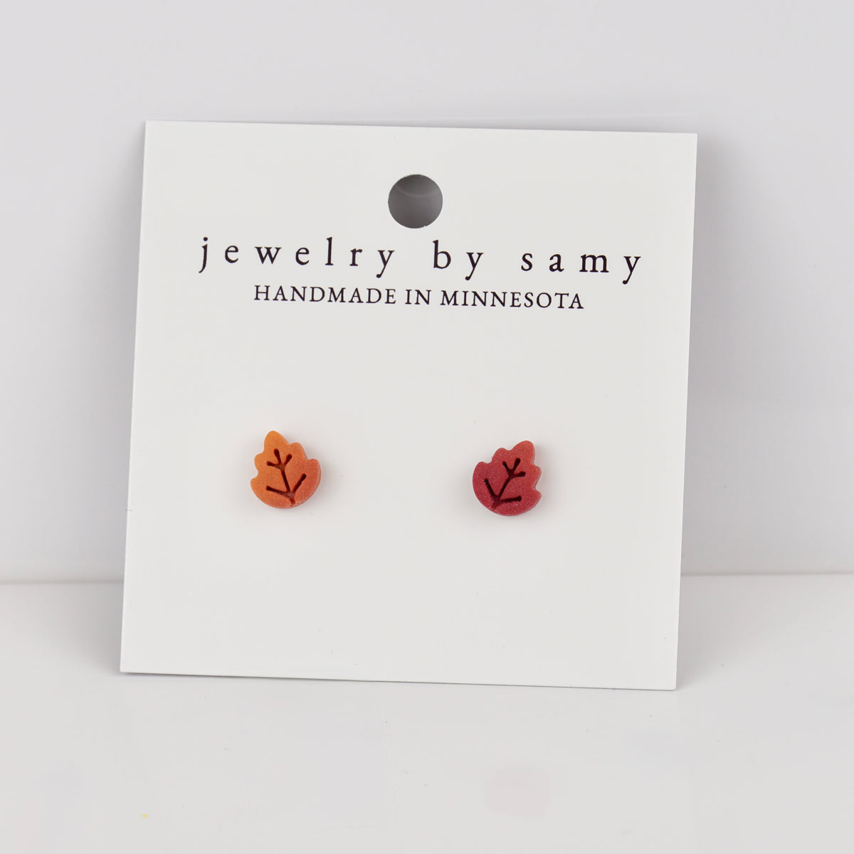Ombré Fall Leaf Studs