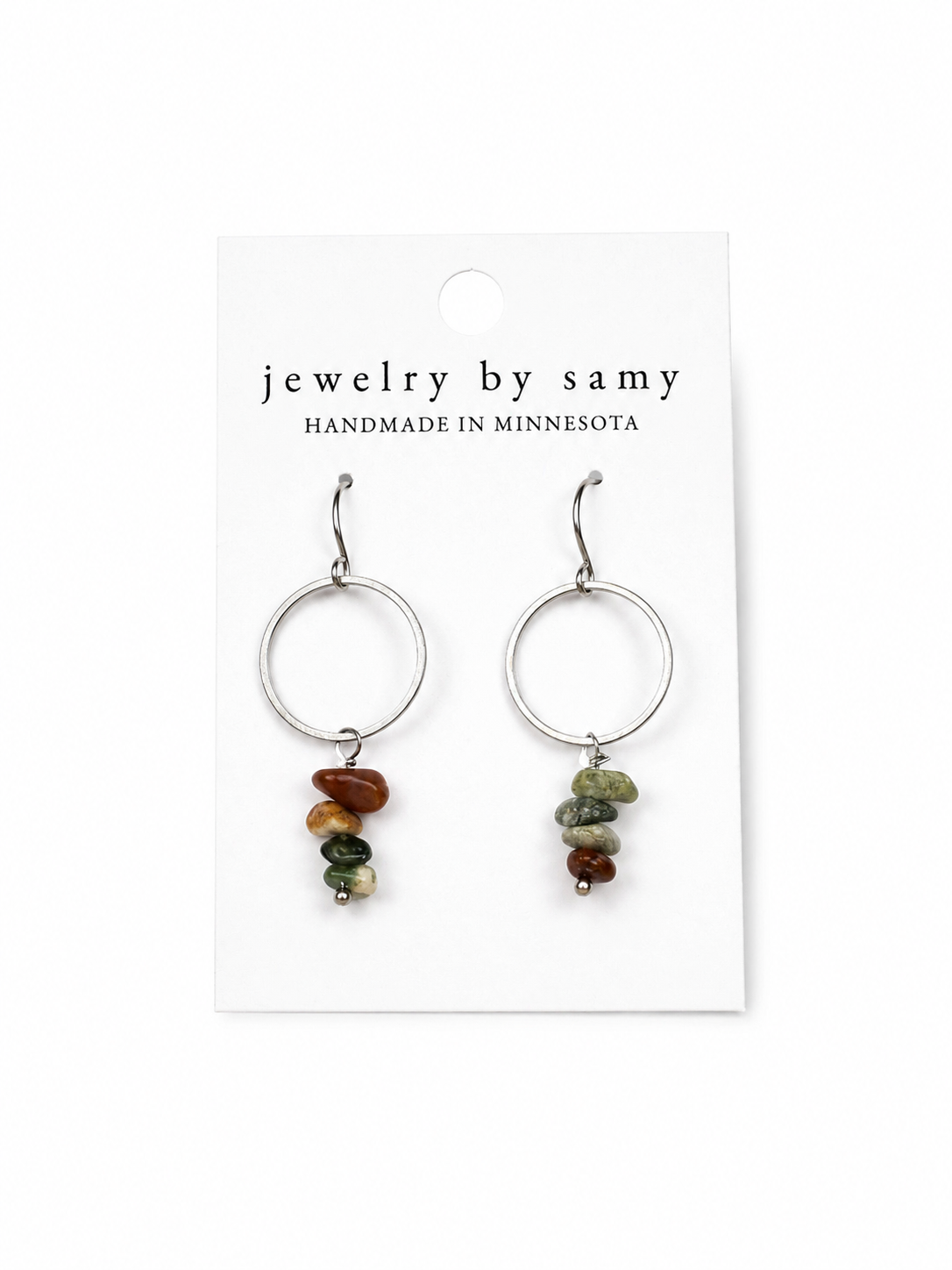 Agate Beaded Earrings