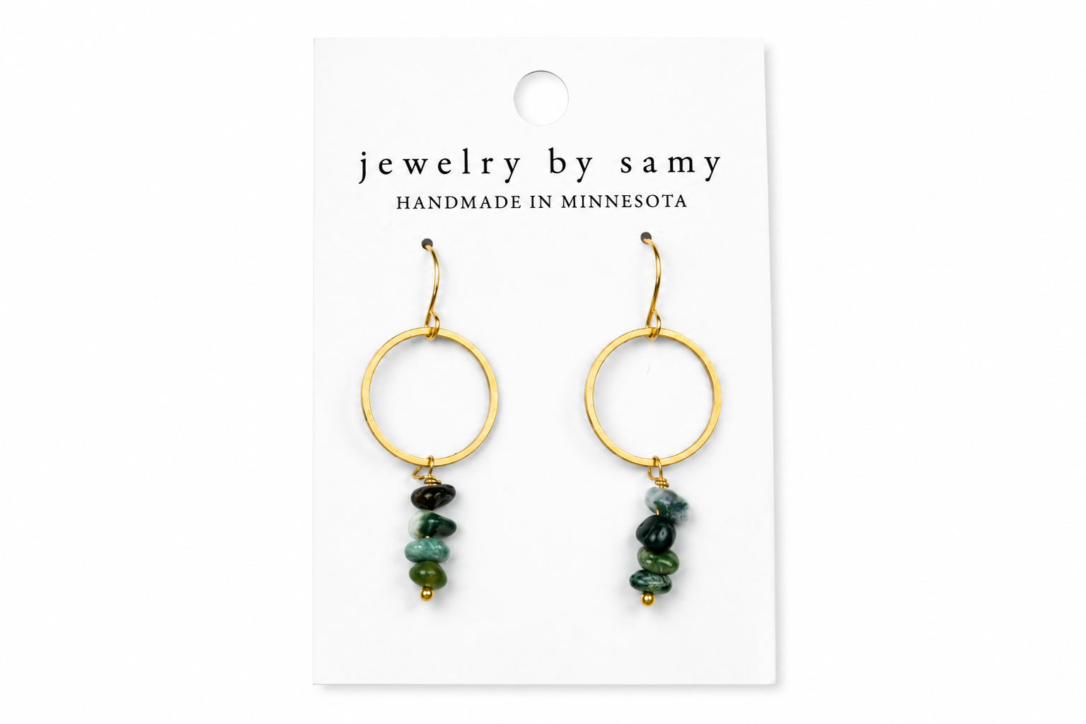 Agate Beaded Earrings