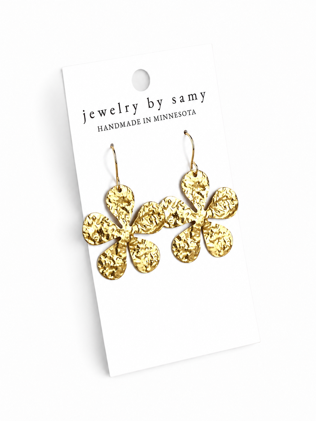 Hammered Flower Earrings