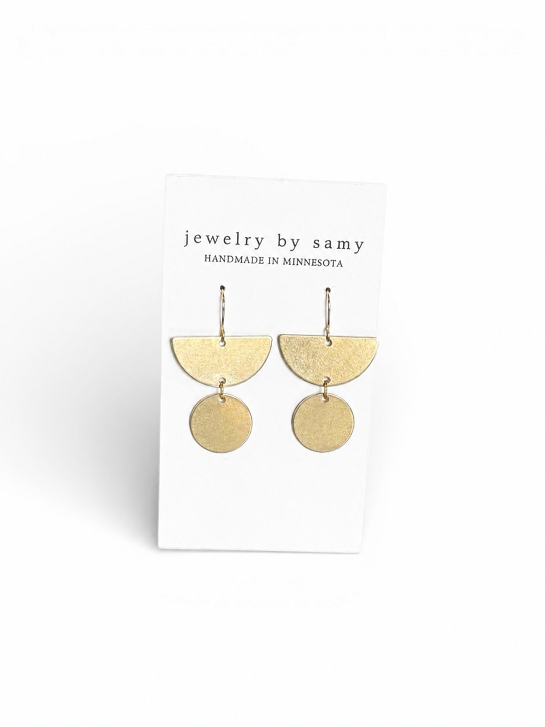 Brass Half Moon Earrings