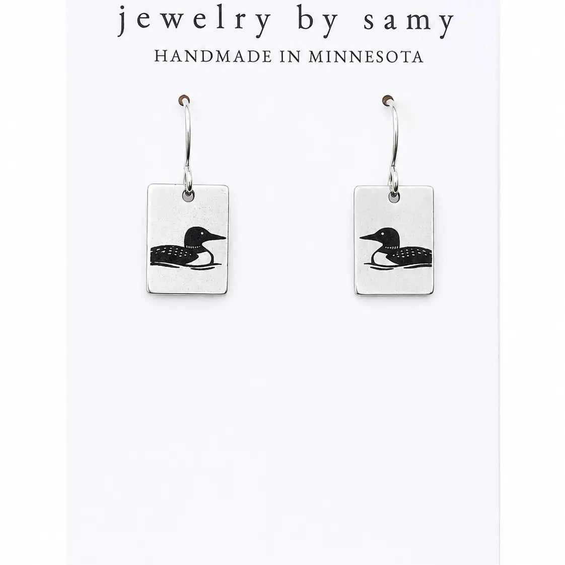 Loon Square Earrings