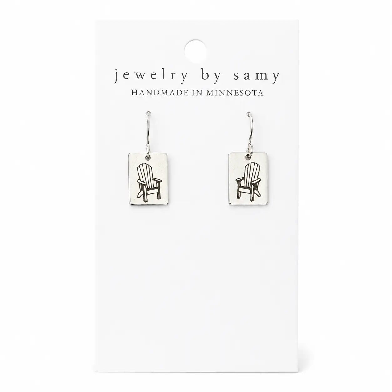 Engraved Adirondack Chair Earrings