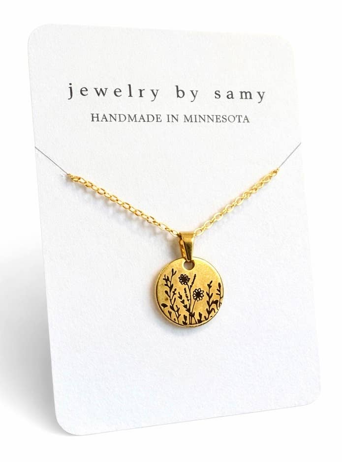 Wildflower Necklace – Floral Garden Jewelry Gift