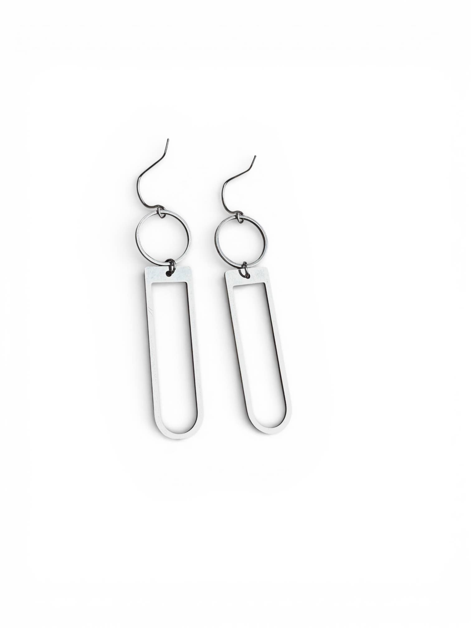 Silver Long Drop Earrings – Minimal Jewelry