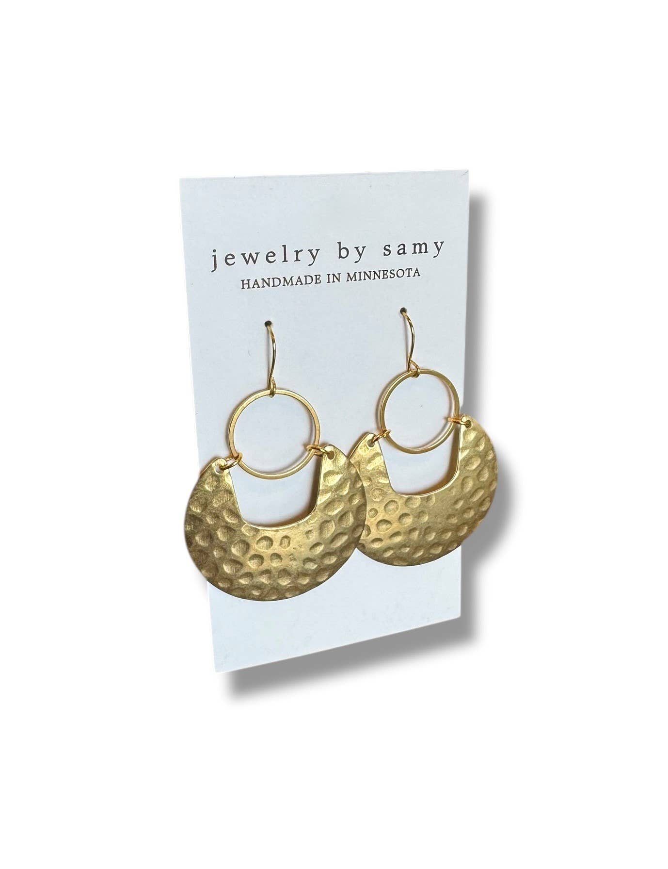 Hammered Crescent Earrings