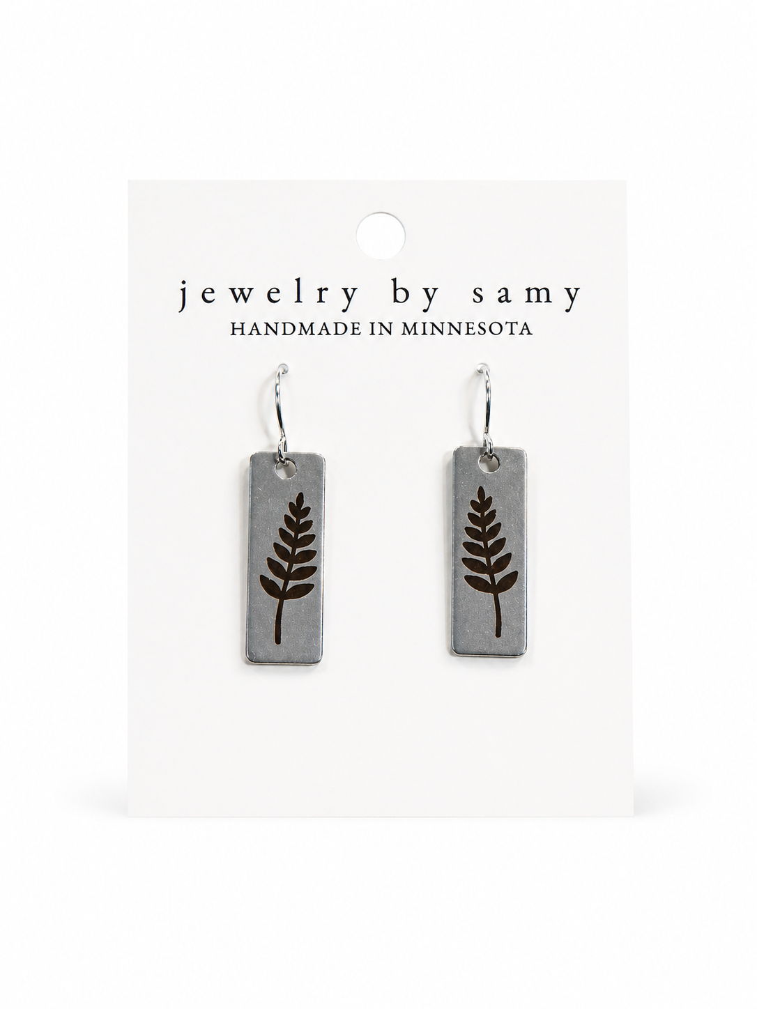 Engraved Fern Earrings
