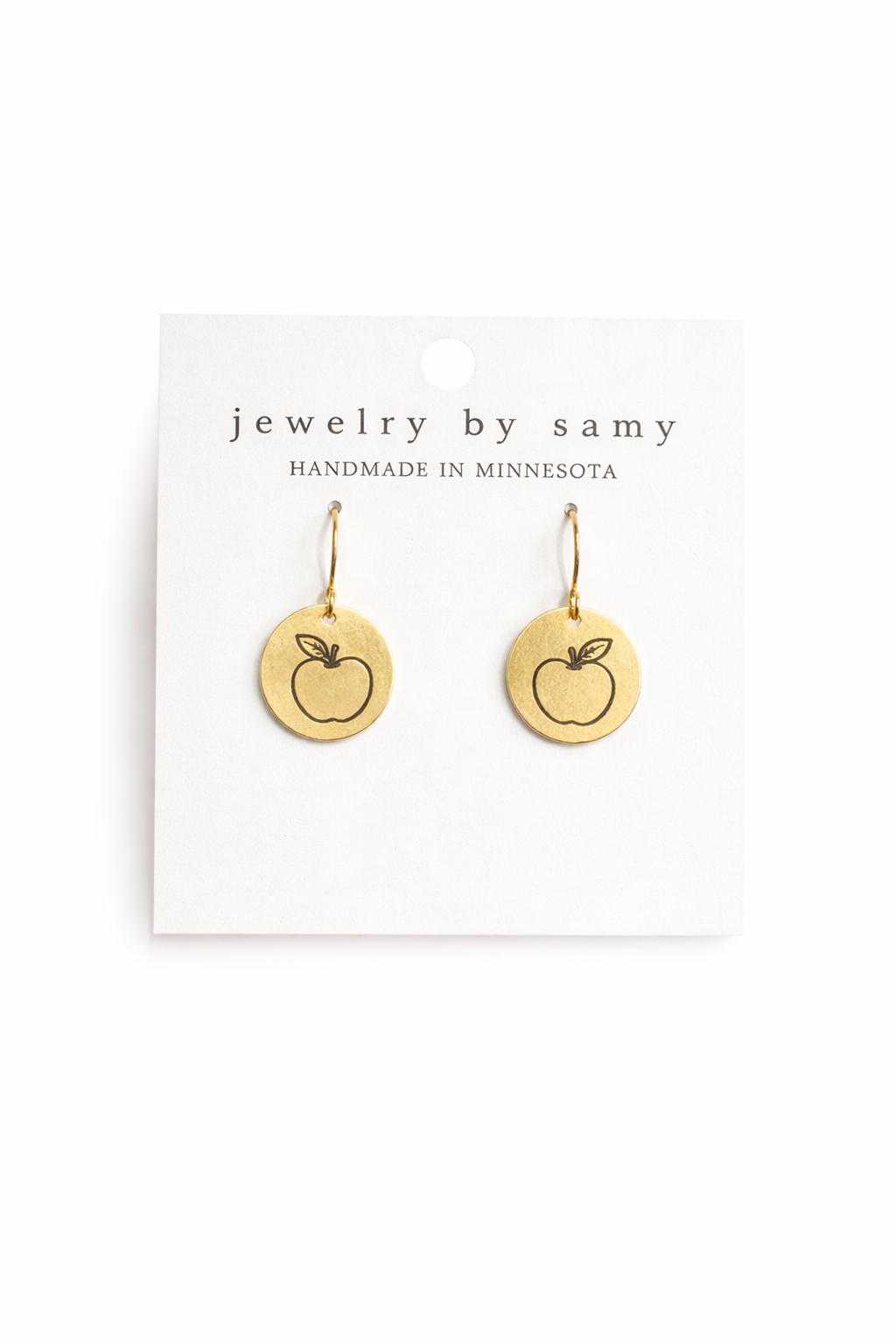 Apple Earrings – Minimal Fruit Jewelry Gift