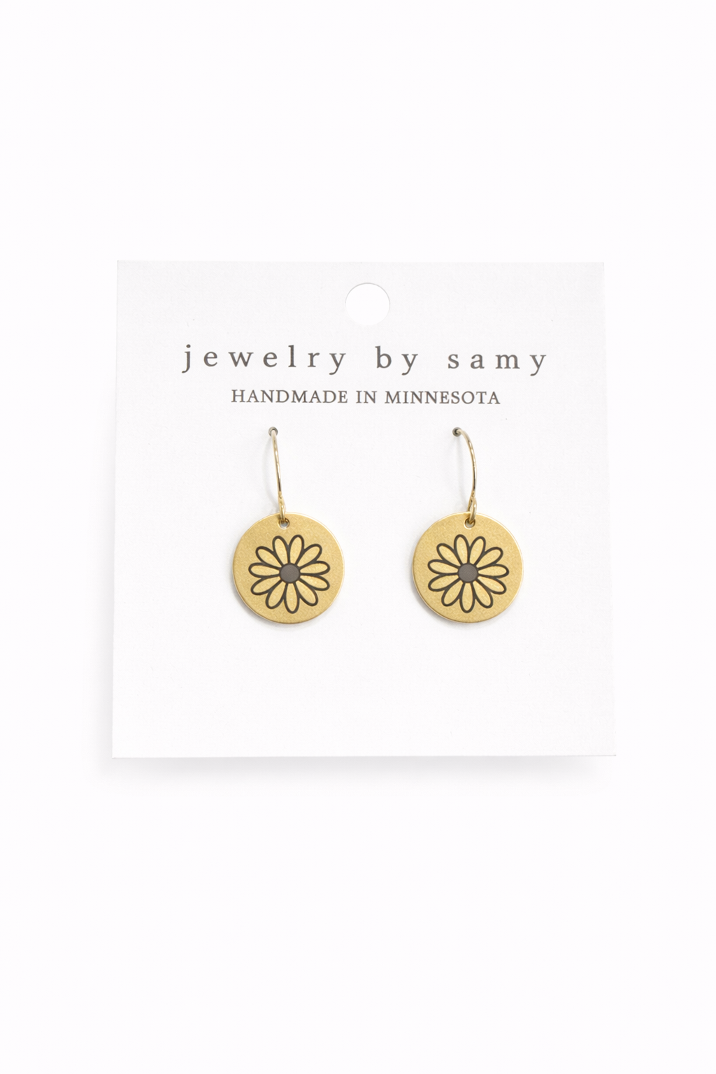 Daisy Petal Earrings – Engraved Floral Jewelry